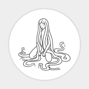 Medusa | Snake Queen | Greek Mythology | Outlines Magnet